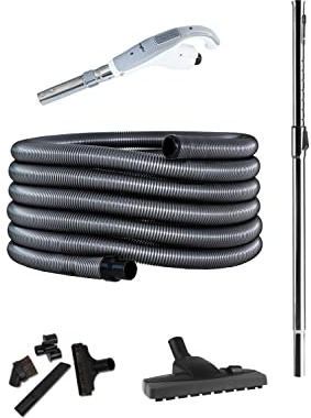 Houseflex Komplett-Set passend für Retraflex, Hide-A-Hose Plus inkl. 1x Schlauch und Saugzubehör, Länge 15m