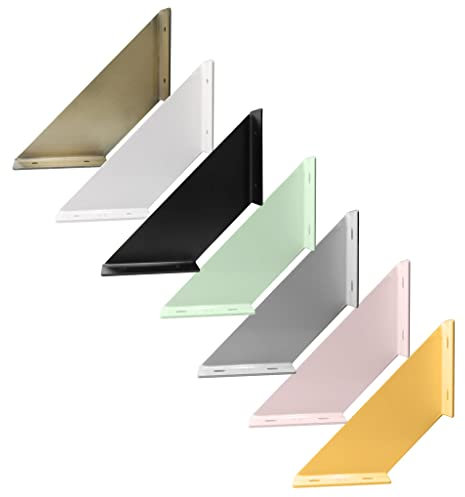 Natural Goods Berlin 2X Regalwinkel Lichtenberg | Regalhalter Metall Wandmontage flexibel | Regalträger Wandregal schmal Schweberegal Küche Büro Bücherregal schwerlast Regalstütze (200mm Tiefe, Rosa)