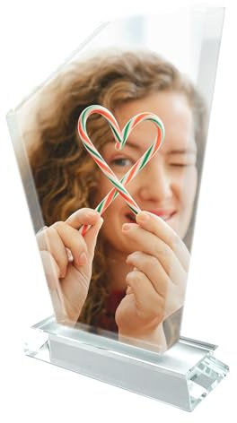 YGFRSTO Crystal Sublimation Blanks Sublimation Glass for Custom Picture Photo Frame, Award Plaque, Crystal Tabletop Decor, In-Loving Memory Sublimatin Printing Products (Irregular)