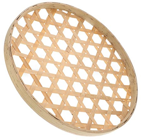 DOITOOL Setaccio in Bambù Tessuto a Mano Per Casa Cestino Colino Multiuso Pratico Per Conservare Pane Uova e Articoli Vari in Cucina Studio e Camera Da Letto