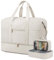 LOVEVOOK Weekender Reisetasche Damen Sporttasche Handgepäck Tasche Groß Kliniktasche Geburt Travel Bag Duffle Bag mit Kulturtasche Schuhfach für Flugzeug Reisen, Beige