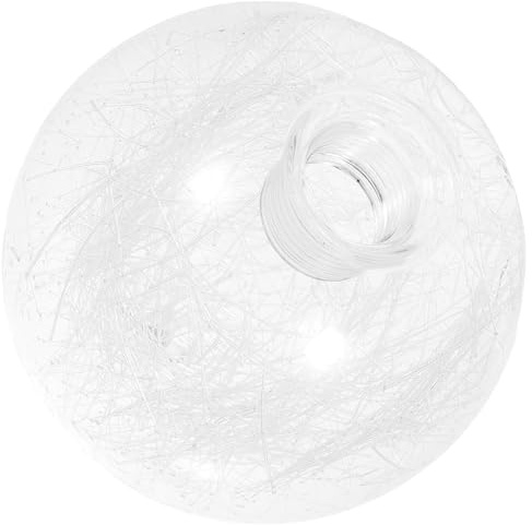 HOMSFOU G9 Glass Lamp Shade 3.94 Inch Clear Globe with Threaded Base for Pendant and Ceiling Light Indoor Lighting Cover