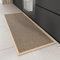 KMVIZI Küchenteppich Waschbar rutschfest, Gewebte Teppich Läufer, Küchenläufer Saugfähig, Modern Bettvorleger Schlafzimmer Eingangsteppich Lang Läufer Teppich für Flur, Braun, 50x120cm