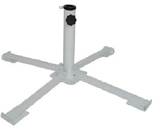 Base Piede per ombrellone Grande da Esterno in Metallo Foro 38/48mm Bianco Giardino terrazzo Hotel richiudibile