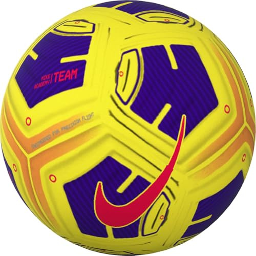 Nike Ballons De Football NK Academy - Team - Fa24, Yellow/Violet/Bright Crimson, FZ7540-710, 5