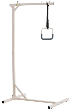 VEVOR Trapeze Bar for Bed Mobility, Heavy-Duty Steel Free Standing Trapeze Bar 250 LBS Weight Capacity, Hospital Bed Pull Up Assist for Elderly & Disabled, Ideal for Hospitals, Nursing Home, Home Care