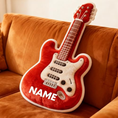 WERWAES Cuscino Personalizzato con Nome – Regalo Personalizzato con Temi Auto, Musica e Animali, Ideale per Compleanni, Natale e per Decorare Camera o Divano