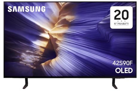 Samsung TV AI 42 Pouces OLED S90F 4K Smart TV, Processeur NQ4 AI Gen3, WiFi, OLED HDR+, Q-Symphony, OTS Lite, Gaming Hub, Bixby, Knox Security, Applications opérateurs intégrées [2025]