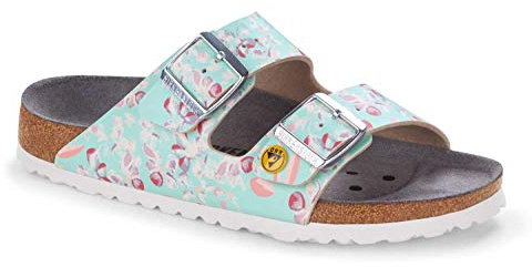 Birkenstock Damen Pantolette Arizona ESD Flower Field Mint 40