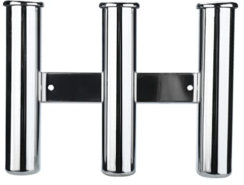 NovelBee 3 Tube Boat Fishing Rod Holder,316 Stainless Steel Fishing Rod Rack for Marine Boat Yacht