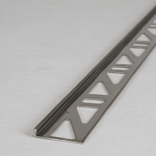 Slutprofil | rostfritt stål | silver | bredd 23 mm | höjd 2,5 mm | längd 2 500 mm | kakelprofil | 1 styck