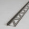Abschlussprofil | Edelstahl | Silber | Breite 23 mm | Höhe 2,5 mm | Länge 2500 mm | Fliesenprofil | 1 Stück