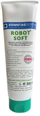 sonntagseifen Handwaschpaste Robot-Soft, flüssige Handseife, pflanzlich, biologisch, Werkstatt, 300ml Tube