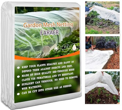 AMSNINK Filet de protection contre les insectes - 2 x 5 m - Filet de protection contre les légumes et les plantes - Filet de protection contre les parasites - Pour plantes, légumes, fruits, fleurs