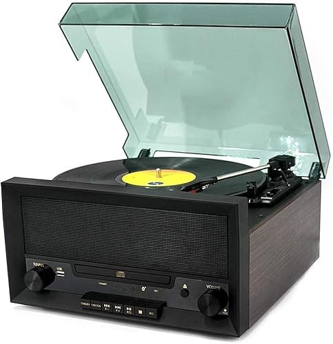 Centro musicale con telecomando, lettore CD, radio DAB e FM, lettore vinile e cassette, slot USB MP3, funzione di digitalizzazione, registratore