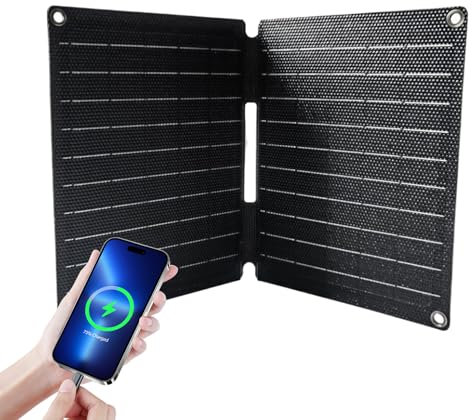 Pannello Solare Portatile, Pannello Solare per, Generatore Inverter per Ricarica Cellulare Esterno Campeggio Trekking Zaino Sopravvivenza Attività Outdoor