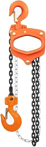 Paranco A Catena Manuale Per Impieghi Gravosi, Capacità 2 Tonnellate (4400 Libbre), Lunghezza 10 Piedi, Paranco A Catena Con Sollevamento Manuale Manuale E 2 Ganci, Per Garage E M(Size:Double Chain)