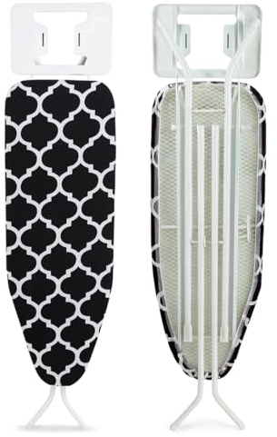 Nordiq - Tabla De Planchar - Tablas De Planchar - Tabla Plegable Y Ligera - Funda 100% Algodón - Negro 117x84X34cm