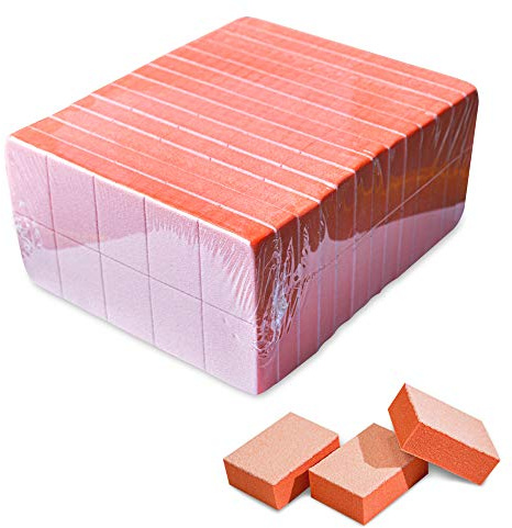 Karlash Nail Mini Orange Buffer Block File 80/100 Grit 2 Sided (130 Count)