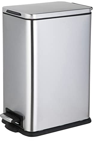 HASAYAKI Pattumiere, 10L, pattumiere, pattumiera a pedale - Acciaio inossidabile