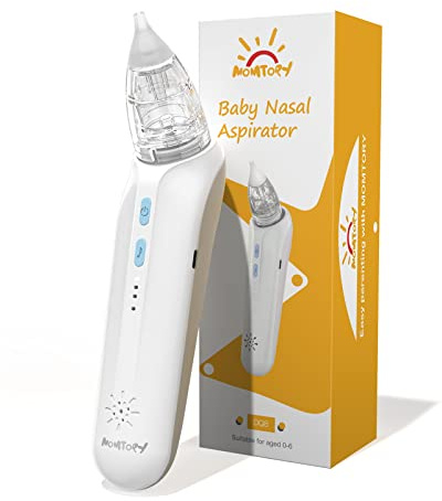 Aspirador Nasal Eléctrico para Bebé, Succionador Nasal para Bebé, Limpiador Profundo de la Nariz para Bebé con Función de Nana Calmante, Recargable, Succión de Tres Velocidades, Antirretorno