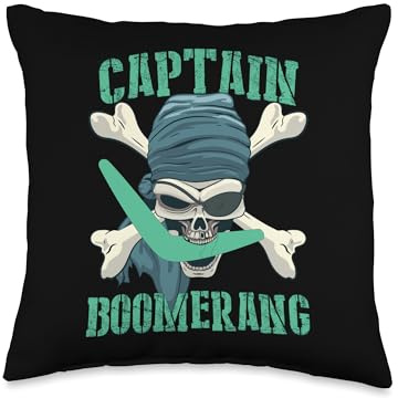 Captain Boomerang Graphic Boomerang Throwing Sport Australia Throw Pillow