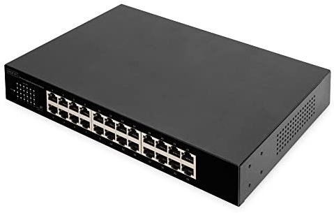 DIGITUS 24-Port Gigabit Netzwerk Switch 1 Gbps Rack-Modul