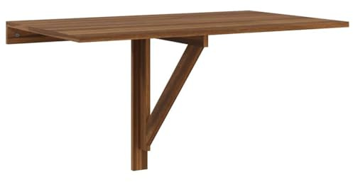 vidaXL Tavolino Muro Pieghevole Rovere Marrone 100x60x56cm Multistrato