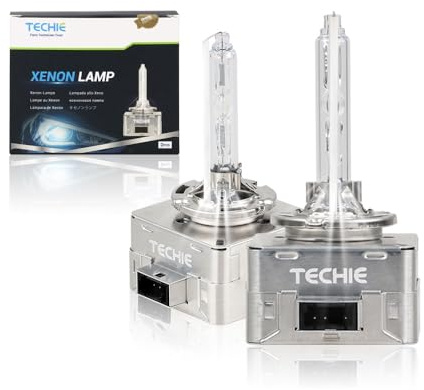 Techie D1S 8000K Xenon lampada Bianco 35W 12V HID Alta Luminosità Auto Fari Lampadine (D1S-8000K)