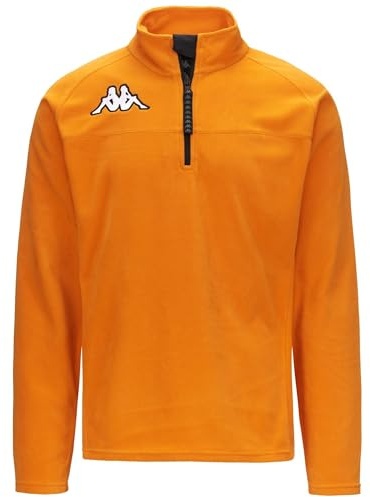 Kappa - Felpa, Unisex, Arancione, Poliestere, Ski, 6CENTO 687B, Taglia: L