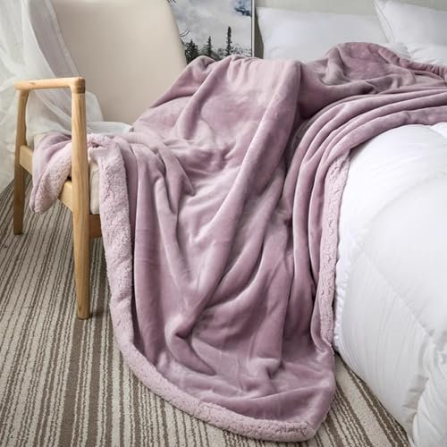 ILNCQLPM supermjuk vinterfilt överdimensionerad tvättbar överkast modern enfärgad flanellfilt för soffa bäddsoffa ljus