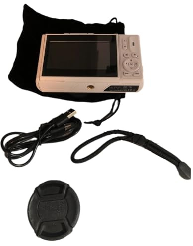 Qerwsdty 64-MP digitalkamera för fotografering, 4K-video-vlog-videokamera, 18-vägs digitalzoom, 180° vikbar skärm,
