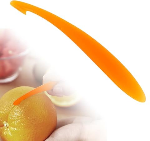 1 Pcs Orangenschäler,Zestenreißer,Apfelsinenschäler Schäler Orange,Lange Mandarinen Langer,Orangenschäler Mandarinenschäler Peeler,Runde Orangenschäler Schäler, Entferner, Küchenzubehör(Orange Farbe)
