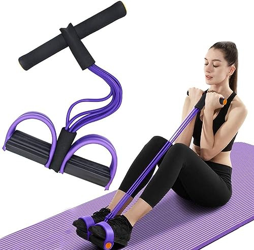 Corde de tension multifonction, 6 tubes élastiques pour pédale de yoga, bande de résistance, corde de tension en latex naturel, équipement de fitness, entraîneur de sport pour jambes, fitness, bras,