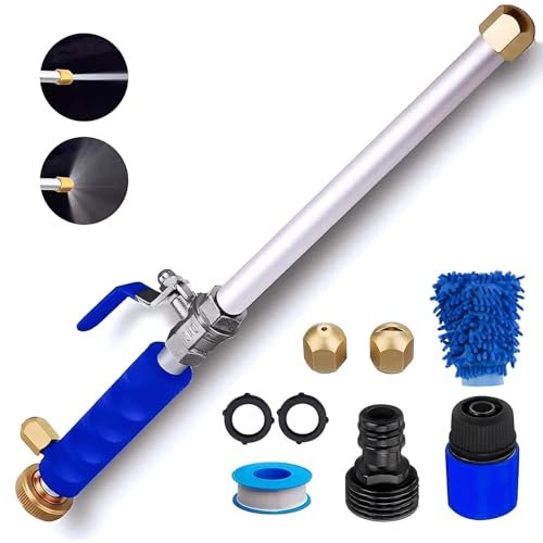 Jetsono Hochdruckreinigerstab,2-in-1 Hochdruckreiniger,Hochdruckdüse für Gartenschlauch,Hydrojet mit Hochdruckdüse mit 2 Düsen Hochdruckreiniger Lanze für Auto Reinigung gartenbewässerung (A)