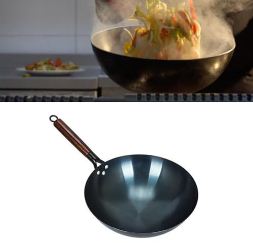 Kinesisk Wok, Enkelhandad Mango Designbröd för Hemmet (34 cm)