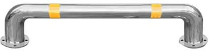 Barra di sicurezza a forma di U per vialetti, parcheggi scolastici, protezione garage (1000 x 38 mm)