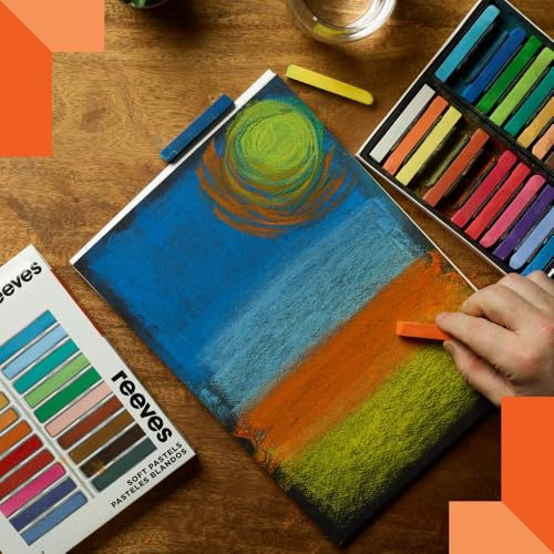 Reeves Soft Pastel Colour Set – 24 assorted colours – Art Supplies for beginners, leisure and recreational users