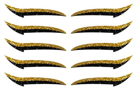 Adesivi Occhi Effetto Eyeliner,Toppe Trucco Ombretti | 10 Pezzi Adesivi Occhi Impermeabili, Fascia Ombrello Resistente per Donne
