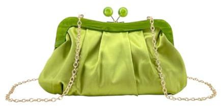 MODELISA - Bolso Clutch Fiesta De Noche Elegante Boda Evento Ceremonia Para Mujer (Verde)