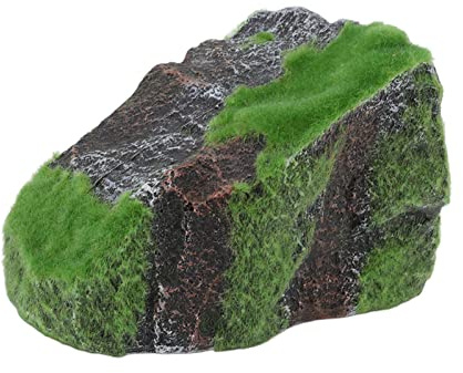 Zerodis Cueva Escondite para Reptiles, Escondite de Lagartos Multifunción, Decoración de Rocas, Accesorios para Tanques de Terrario, Plataforma Decorativa para Tomar el Sol para