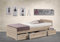 möbelando Bradford Modernes Einzelbett mit 3X Schubkästen 90 x 200 cm - Praktisches Jugendzimmer Kojenbett in Eiche Sonoma Optik - 95 x 66 x 204 cm (B/H/T)