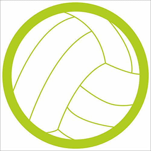 JINTORA - Autoaufkleber Tuning - Auto Aufkleber - Handball - 99x99 mm - Auto Sticker Bus Fenster Heckscheibe Camper wetterfest Outdoor Sticker Auto Deko LKW Tuning Selbstklebend - gelb grün