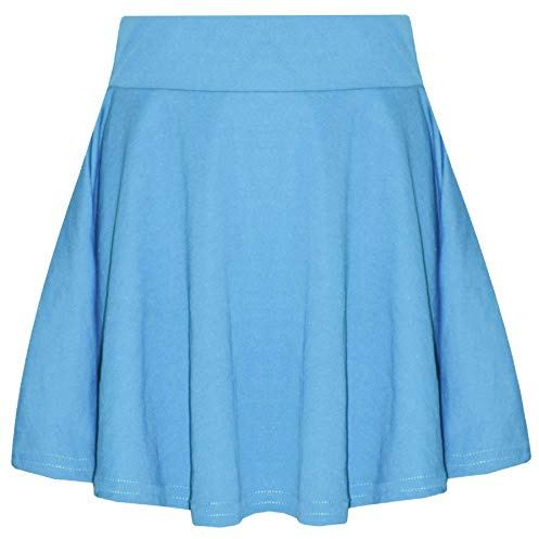A2Z 4 Kids Girls Plain Skater Skirt for School Trendy Soft Feel Comfortable Summer Fashion Outfit Clothing Age 2-13 Years