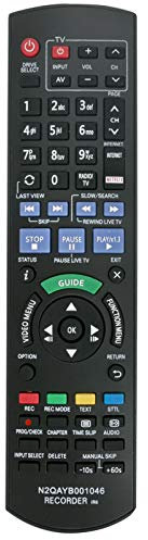 VINABTY N2QAYB001046 Télécommande de rechange pour lecteur de disque Blu-ray Panasonic DMR-PWT550 DMR-BWT720 DMR-BST720 DMR-BST721 DMR-BWT735 DMR-BWT750 DMR-BWT750GL DMR-BST820