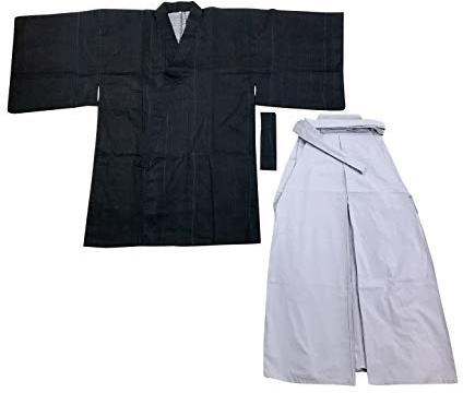 Edoten Japanese Samurai Hakama Uniform NVSHIMA-GY XL