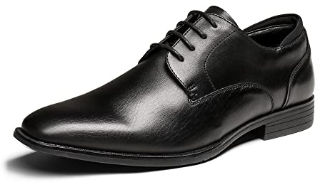 Bruno Marc Men's Dress Shoes, Classic Plain Toe Oxfords, Smooth Easy-to-Clean Upper, Soft Shock-Absorbent Insole, Flexible Rubber Outsole, Office & Wedding, Size 13,Black,SBOX221M