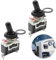 SPST Interruttore a Levetta,2PCS Mini interruttore a levetta,2 pin ON Off SPST con tappo impermeabile,15A 250V,ON-OFF in Metallo 2Terminali Pin 2Posizioni,per auto camion barca