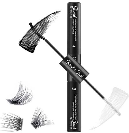 Colla Per Ciglia Finte, Colla Per Ciglia Finte Lash Bond And Seal, 2 In 1 Cluster Eyelash Glue, Ciglia Lunga Tenuta Lash Extension Glue Colla Per Ciglia Per Ciglia Strisce, Cluster Di Ciglia