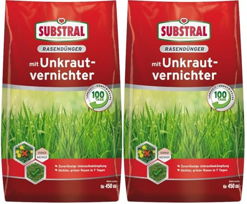 2 X 9kg Substral®Rasendünger mit Unkrautvernichter